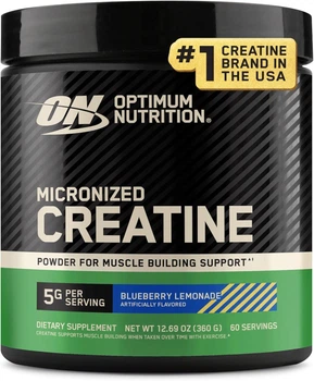 Креатин Optimum Nutrition Creatine Monohydrate Micronized 360 г вкус Черничный лимонад (креатин моногидрат микронизированный)