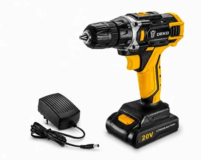 Аккумуляторная дрель-шуруповерт DEKO DKCD20FU-Li (20V, 2.0 А·ч, 42 Н·м)