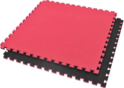 Коврик для фитнеса Bushido Puzzle Tatami 100 x 100 x 2 см Черно-красный (5902539018967)