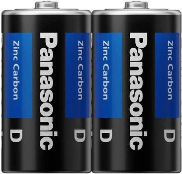 Батарейка Panasonic General Purpose угольно-цинковая D(R20) пленка, 2 шт (R20UPT/2S)