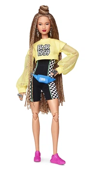 Лялька Барбі Barbie BMR1959 Fully Poseable Fashion Doll with Braided Hair, Bike Shorts, Romper & Cropped Sweatshirt (GHT91)
