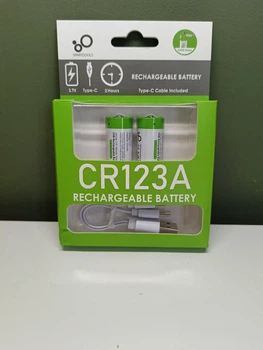 Аккумуляторная батарейка CR123A / CR123 / 16340 Smartools 2 шт и кабель 1 шт 1 компл