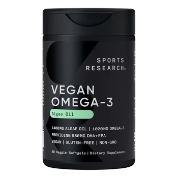 Vegan Omega-3 1400mg - 60 softgels веганська омега-3 для підтримки серця, мозку, зору та протизапального балансу
