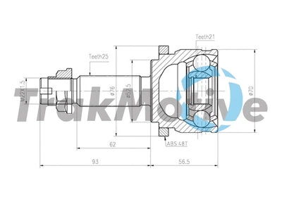 ШРУС в сборе, комплект Hyundai i20/i10, TRAKMOTIVE (400826)