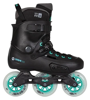 Фріскейт ролики POWERSLIDE ( 908491 ) Zoom Pro 100 Black Mint 2026 (Чорний, 44,0-45,0)