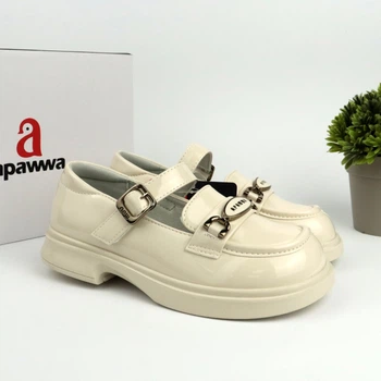 Туфли лоферы для девочки Apawwa (ABC3683R beige) Размер 29, 18 см