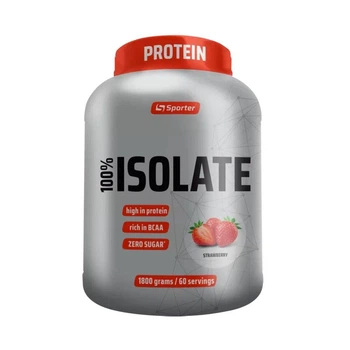 Протеин сывороточный изолят Sporter 100% Isolate, 1.8 кг - Клубника