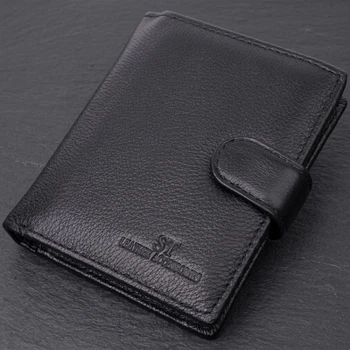 Вертикальный кошелек с блоком под документы из натуральной кожи ST Leather 22479 черный