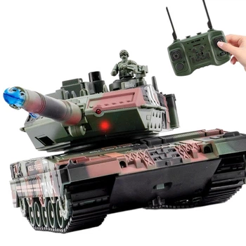 Танк на радиоуправлении TANK, со светом, стреляет орбизами, вращение башни на 360° Черный