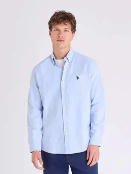 Рубашка хлопковая мужская U.S. Polo Assn 115705-YC00A(Light Blue) M Светло-голубая (786660260489)