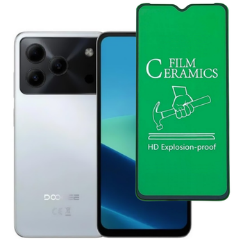 Защитное стекло-пленка Fiji Ceramics для Doogee Note 56 / Note 56 Pro / Note 56 Plus полная проклейка черный