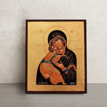 Писаная Владимирская икона(Вышгородская) Божией Матери 15×19 см
