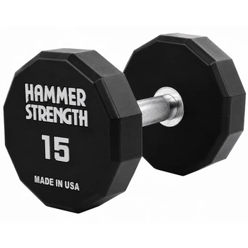 Гантель цельная профессиональная с полиуретановым покрытием 1штука HAMMER STRENGHT TA-9215-15