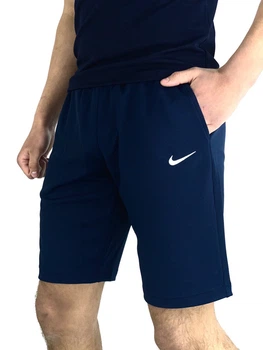 Спортивные мужские шорты Kukuruza Nike синие летние повседневные базовые удобные стильные трикотажные одежды/S