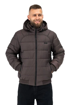 Демисезонная куртка мужская большого размера UF-Fashion 144-DVL DV MEN'S 50 коричневый