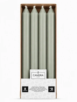 Свічка столова Candra 230/20 оливкова 8 шт