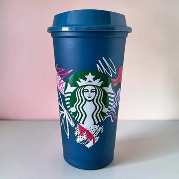 Многоразовый стакан Starbucks Blue Abstract Edition 480 мл