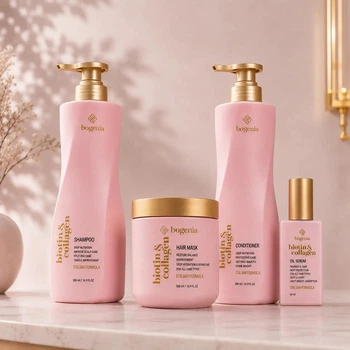 Набір для волосся Bogenia Biotin & Collagen (шампунь, кондиціонер, маска, сироватка)