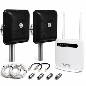 Комплект мобільного 4G LTE интернету World Vision 4G CONNECT Standard + 2 чорные антенны ENERGY MIMO 2×15 дБ