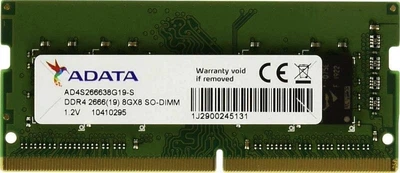 Оперативна пам'ять для ноутбука ADATA 8GB DDR4 2666MHz SO-DIMM (AD4S266638G19-B)