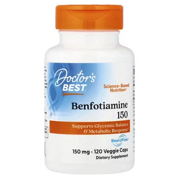 Бенфотиамин 150 мг Doctor's Best Benfotiamine 150 with BenfoPure 120 растительных капсул