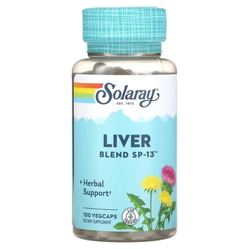 Комплекс для печінки Solaray Liver Blend SP-13 100 растительных капсул