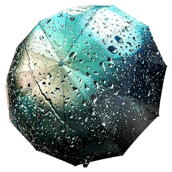 Женский зонт автомат Три Слона TSL220-5 Aqua Rain сатин 12 спиц