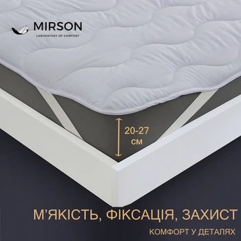 Наматрасник №9055 Eco Light Gray Тенсель (MODAL) (обычный на резинке по углам) 70*140