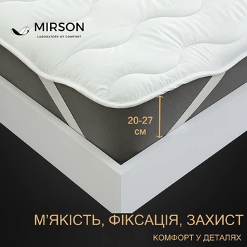 Наматрасник №1727 Eco Light White Тенсель (MODAL) (обычный на резинке по углам) 100*200
