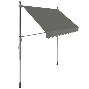 Балконна затискна маркіза SONGMICS GSA153G 150×130 см, сіра