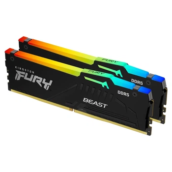 Модуль пам'яті Kingston FURY Beast Black RGB DDR5 6400 64GB (2x32GB) CL32-39-39 1.4V EXPO