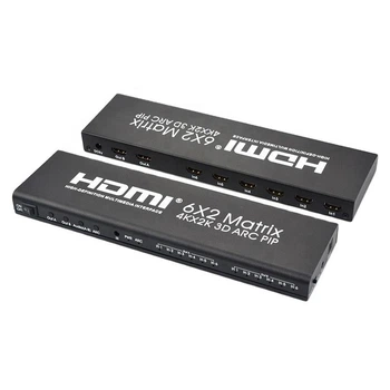HDMI матриця STONE 6x2, 6 входів/2 виходи, 4K@30Гц, PIP, ARC, ІЧ-пульт