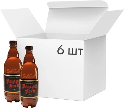 Упаковка пива Saga Doppelbock светлое фильтрованное 5.8% 0.66 л x 6 шт (4820195891117)