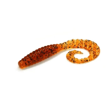 Приманка Bait Breath Curly Grub 4,5" (8 шт.) Ur22, японська силіконова приманка, об'ємний ребристий корпус, закручений хвіст, підходить для офсетних та подвійних гачків, з дроп-шотом і джиг-головкою(FS_14C1EB64F4C1)
