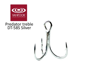 Крючок Vanfook Predator Treble DT-58S, #06, 8 шт., Silver(FS_6BA144A0E770)