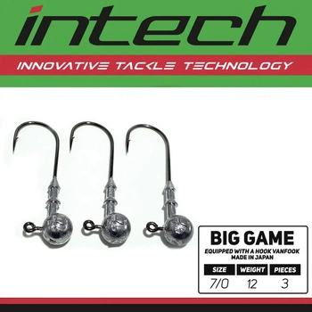 Джиг-головка Intech Big Game Puncher No7/0, 12 г (3 шт.)(FS_4CCF58B9FE88)