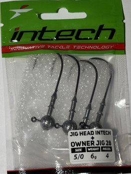 Джиг-головка Intech + Owner Jig 28 No5/0, 6,0 г (4 шт.)(FS_3E99A4445401)