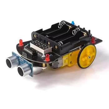 DIY электронный конструктор Smart Car (набор для сборки и пайки робота-машинки с ультразвуковым датчиком)