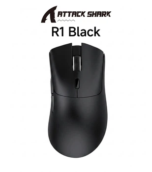 Игровая беспроводная мышь Attack Shark R1 Black (Сенсор PAW3311, 18000 DPI, Bluetooth/2.4G/Type-C, 59 г)