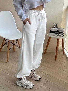 Жіночі джогери oversize молочний 42-48 арт.183lyu