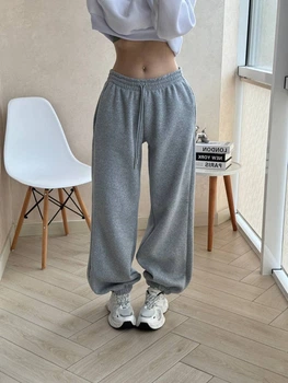 Жіночі джогери oversize сірий 42-48 арт.183lyu