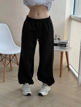 Жіночі джогери oversize чорний 42-48 арт.183lyu