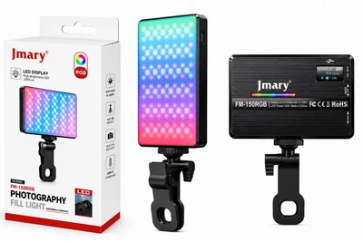 RGB видеосвет Jmary FM-150RGB 2500-9000K CRI 95+ для съемки на телефон