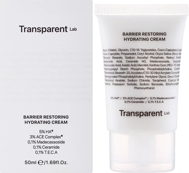 Зволожувальний крем для обличчя Transparent Lab Barrier Restoring Hydrating Cream 50 ml
