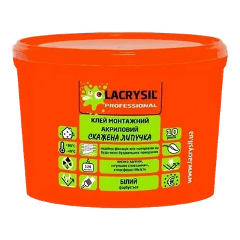 Клей універсальний Lacrysil Скажена липучка акриловий білий 6 кг