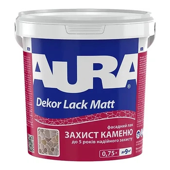 Фасадний лак для каменю напівматовий AURA Dekor Lack Matt 0.75 л