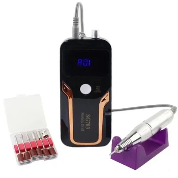 Фрезер для маникюра на аккумуляторе Nail Drill SG-703 35.000 об/мин. Портативный фрезер для ногтей