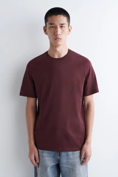 Футболка чоловіча COS cotton crew-neck t-shirt 1294699004 M Бордовий