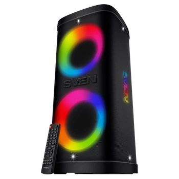 Портативная акустическая система SVEN PS-930, 150 Вт, Bluetooth, RGB-подсветка, караоке, Black