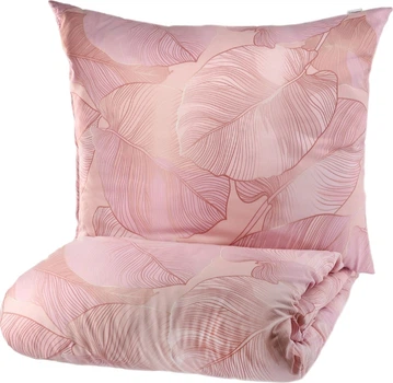 Komplet pościeli Homla Gallo mikrofibra Poszwa na kołdrę 200 x 220 cm + 2 poszewki na poduszki 70 x 80 cm Różowy (5904183811758)